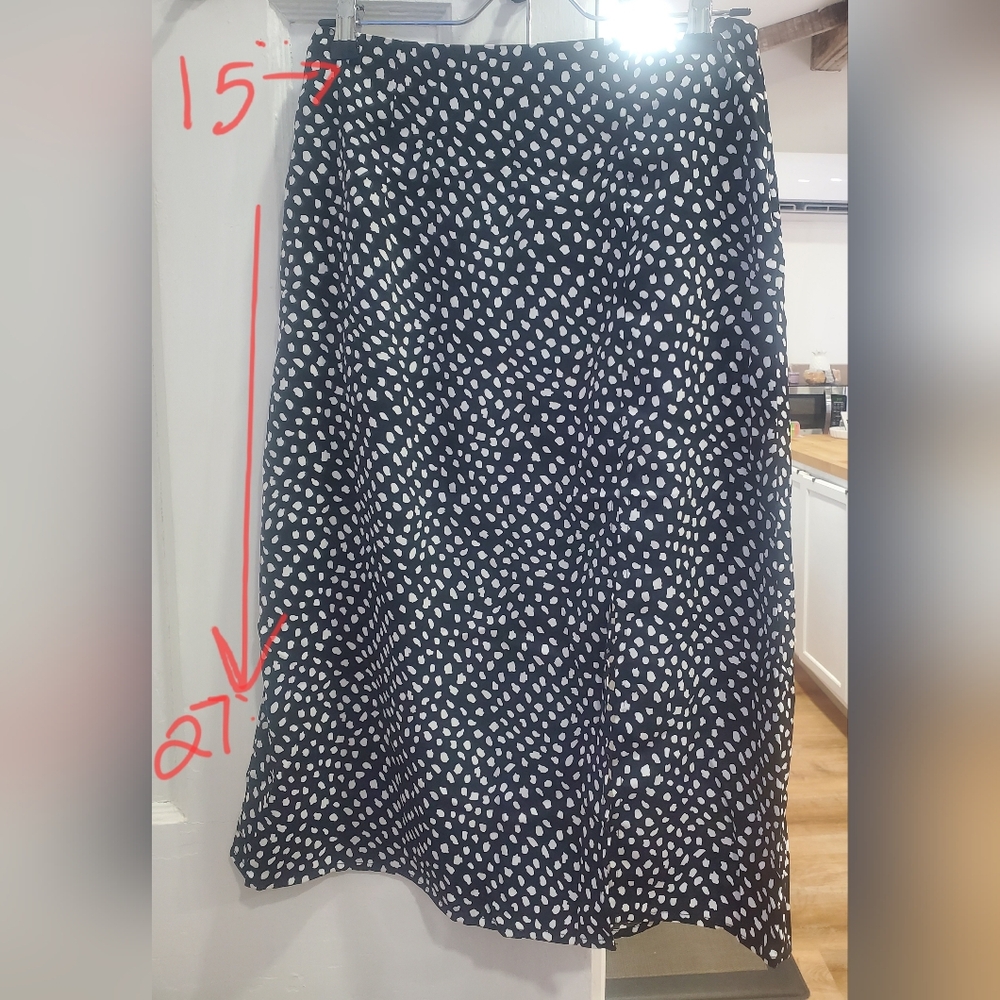 A-Line Midi Skirt With Slit